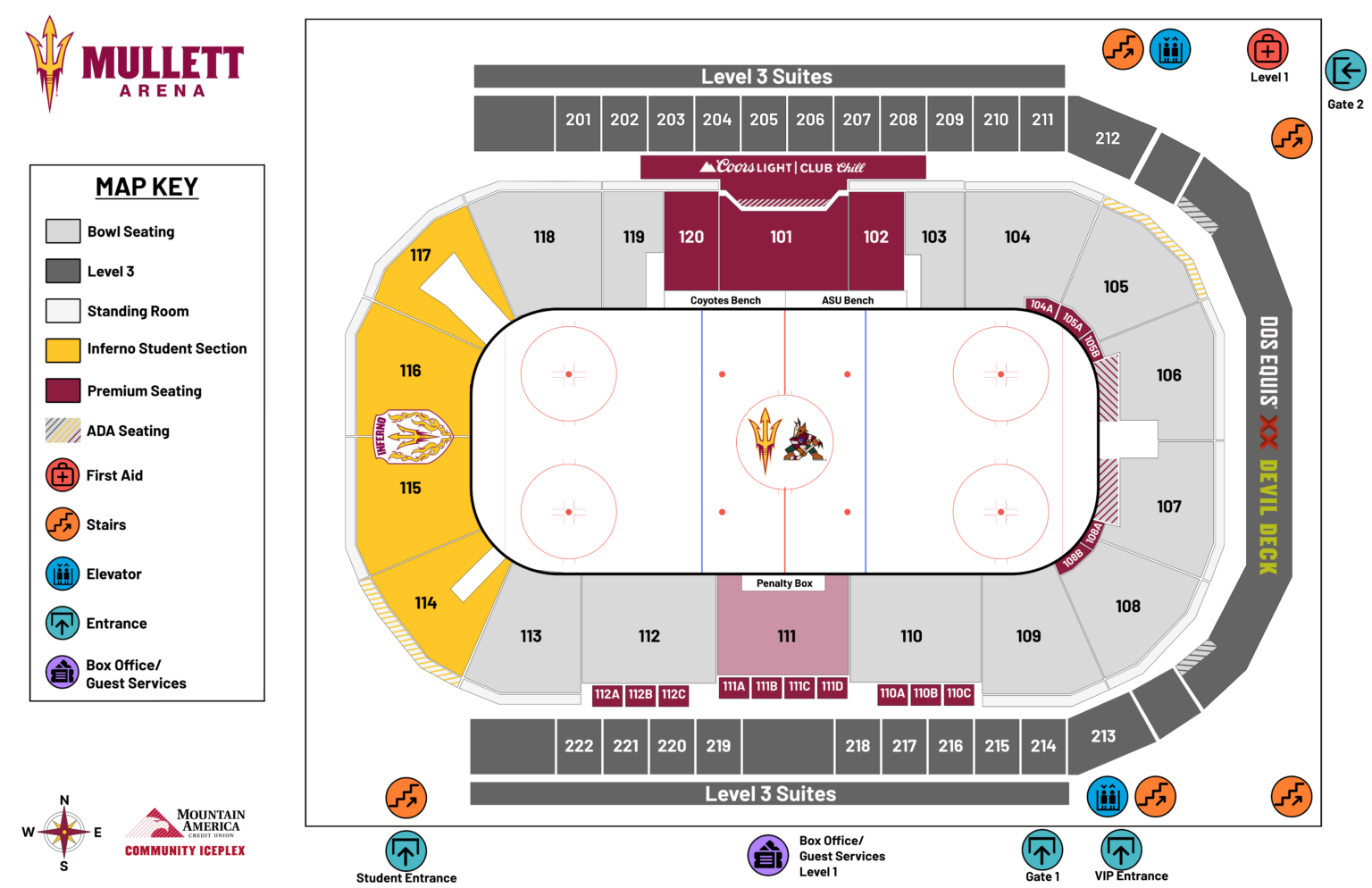 Arizona Coyotes Seating Chart With Seat Numbers