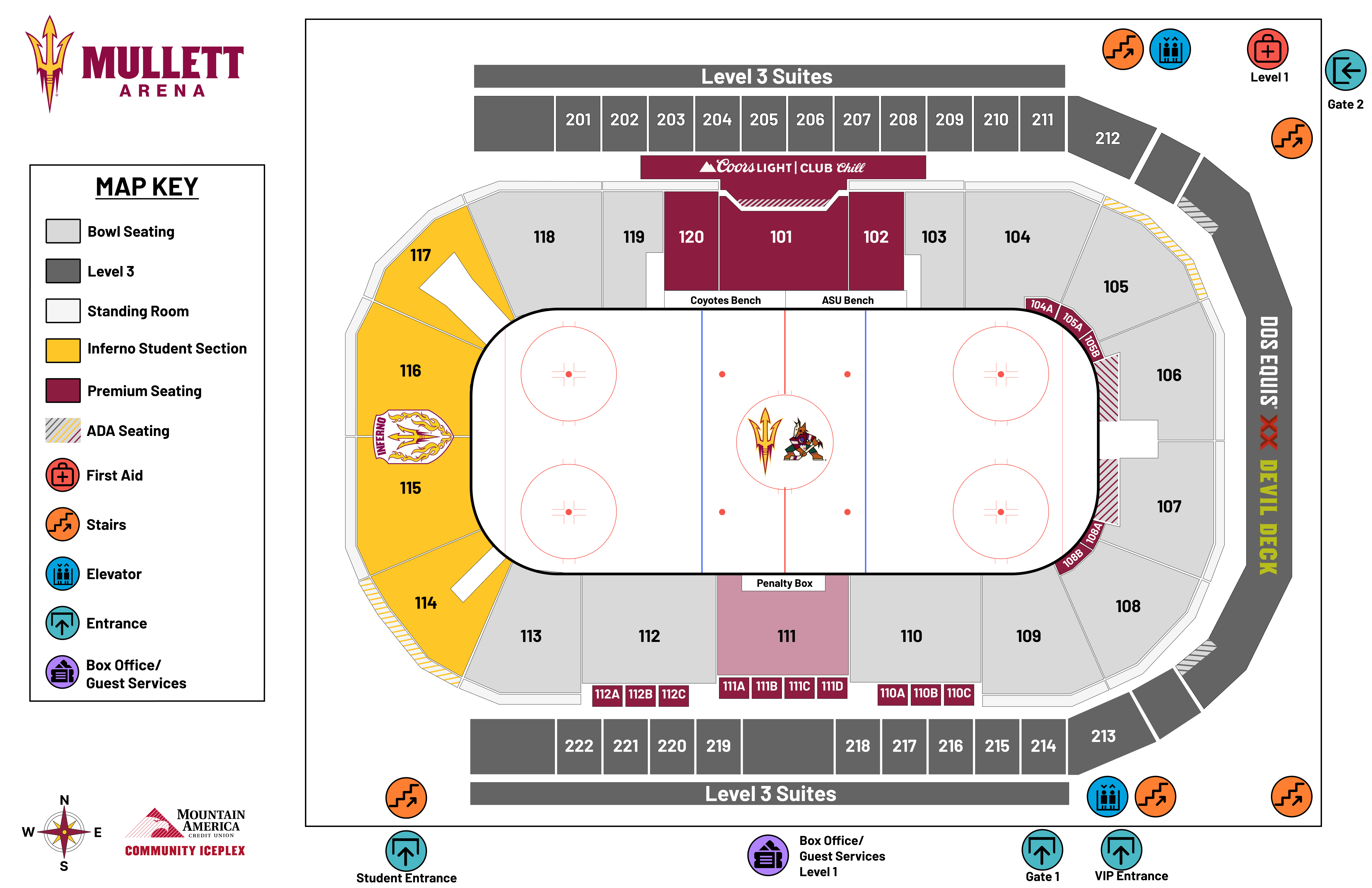 Seating Charts Mullett Arena Asu